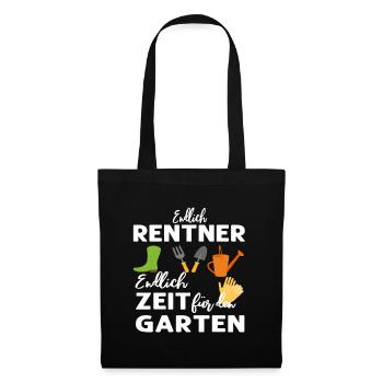 Rentner Garten - Gartenarbeit Hobbygärtner - Stoffbeutel - Schwarz - Vorne