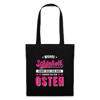 Osten Spruch Lustig DDR Mauerfall Berlin Geschenk - Stoffbeutel - Schwarz - Vorne