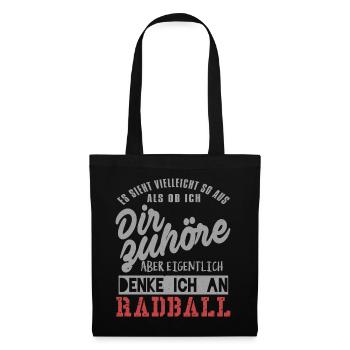 Ich denke nur an radball - Stoffbeutel - Schwarz - Vorne