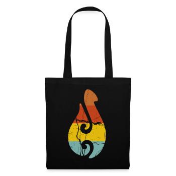 Tatouage langue maorie haka - Sac en tissu - noir - Devant