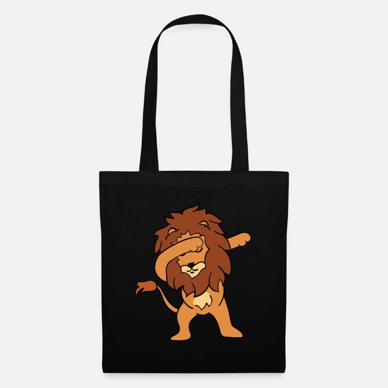 Dabbing Lion - Stoffbeutel - Schwarz