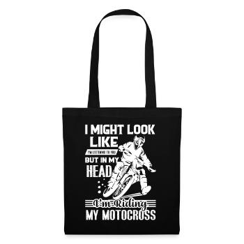 Motocross Riding My Motocross - Tote Bag - black - Front
