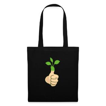 Garten Grüner Daumen Hobbygärtner Kleingarten - Stoffbeutel - Schwarz - Vorne