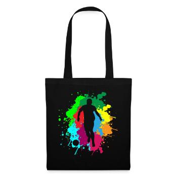 Retro Football Silhouette Football Player Vintage - Tote Bag - black - Front