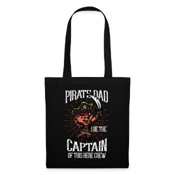 Piratenpapa Katze Kätzchen Kätzchen Kitty Papa Vat - Stoffbeutel - Schwarz - Vorne