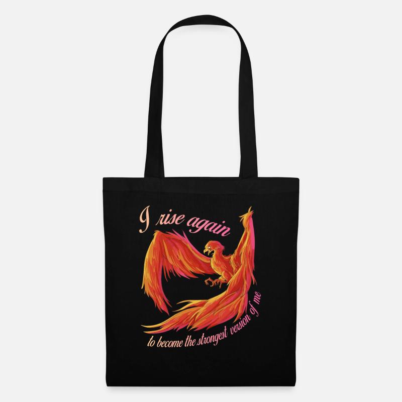 Phoenix from the ashes, bird, mythical creature, renewal - Tote Bag - black