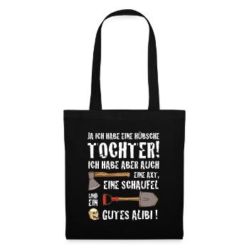 OUI J’AI UNE JOLIE FILLE DE DRÔLES DE SORT - Sac en tissu - noir - Devant