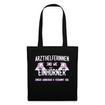 Arzthelferin MFA - Stoffbeutel - Schwarz - Vorne