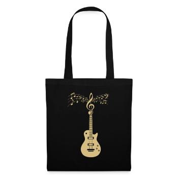 Gitarrist Gitarristen Gitarre Musiker Geschenkidee - Stoffbeutel - Schwarz - Vorne