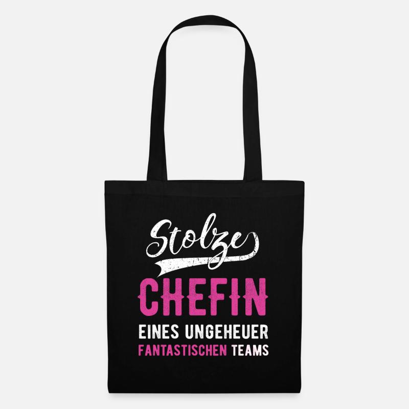 Stolze Chefin Geschenk Leiterin Abteilungsleiterin - Stoffbeutel - Schwarz