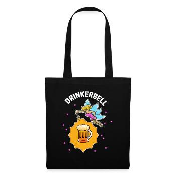 Drinkerbell Bier Zaubern Wortspiel - Stoffbeutel - Schwarz - Vorne