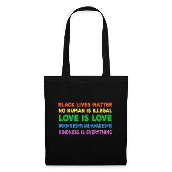 Fierté gay LGBT - Sac en tissu - noir - Devant