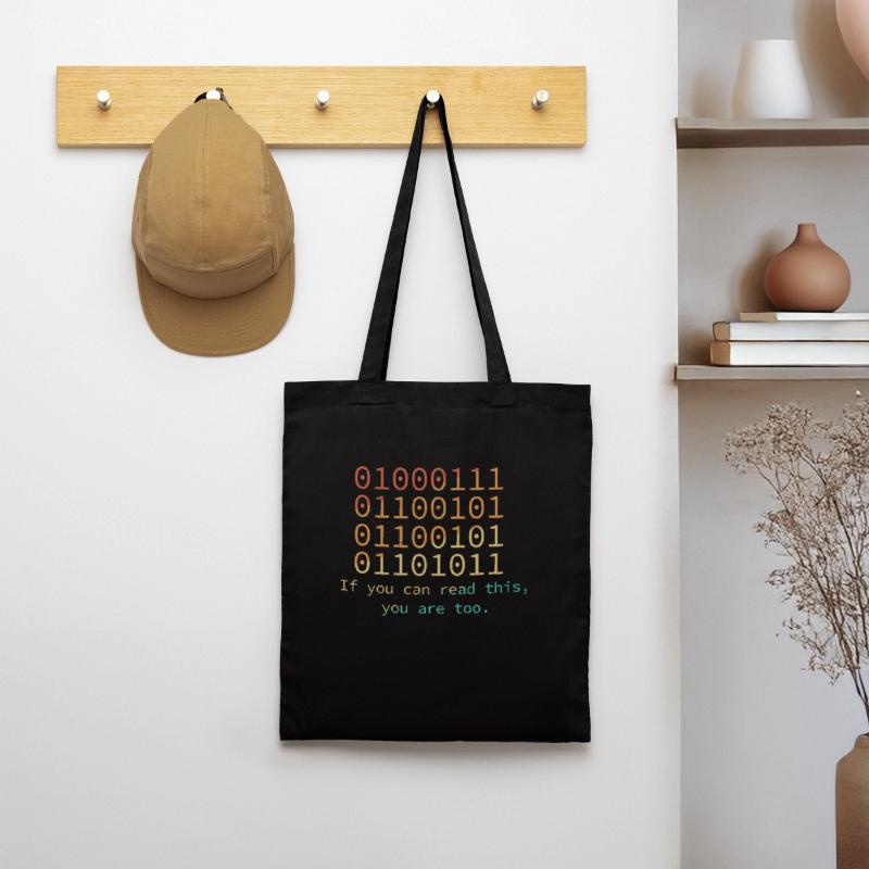Programmer if you can read this binary code Tote Bag
