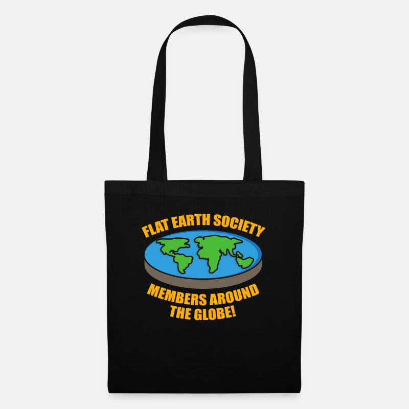 Flat Earth Society Members Erde Flach - Stoffbeutel - Schwarz