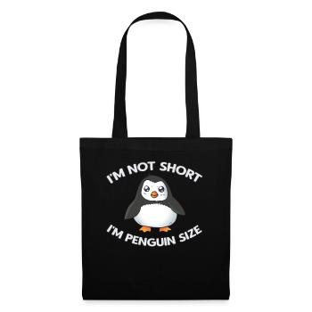 I'm Not Short Penguin Size Penguin Small Cute - Tote Bag - black - Front