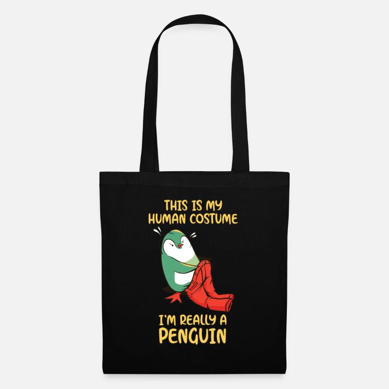 Human Costume Penguin Mensch Küstüm Pinguin - Stoffbeutel - Schwarz