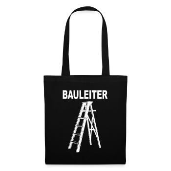 Bauleiter Baustellen Geschenk für die Baustelle - Stoffbeutel - Schwarz - Vorne