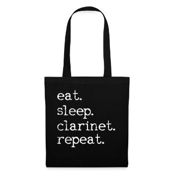 clarinette - Sac en tissu - noir - Devant
