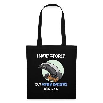 I Hate People Honey Badger honey badger - Tote Bag - black - Front