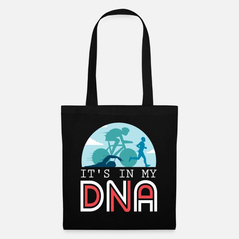 Triathlon Triathlet - It's in my DNA - Stoffbeutel - Schwarz