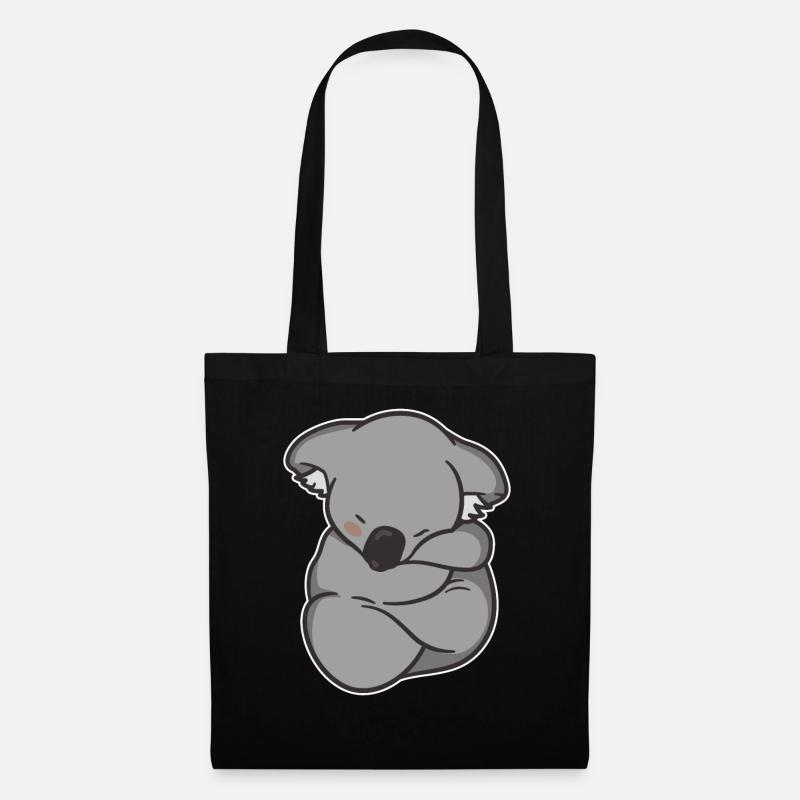 sleeping koala cute australian koala bear - Tote Bag - black