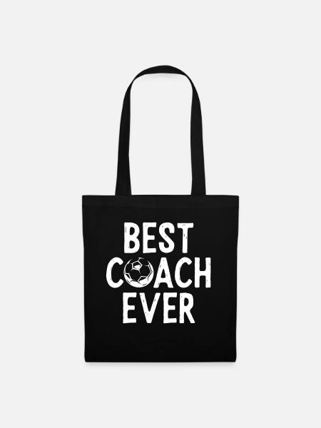 Best coach ever - Fußball - Stoffbeutel - Schwarz