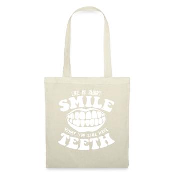 Souris tant que tu as encore des dents - Sac en tissu - nature - Devant