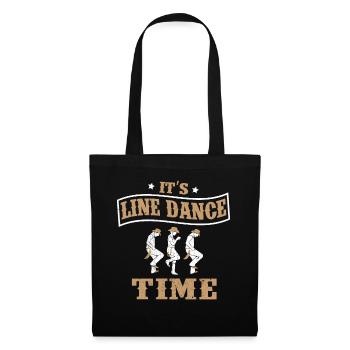 Country Western Music Dancing Linedance Time Motif - Tote Bag - black - Front
