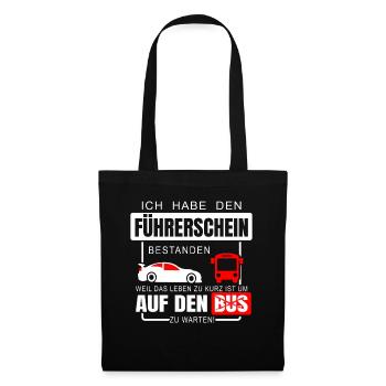Ich hab den Führerschein bestanden - Stoffbeutel - Schwarz - Vorne