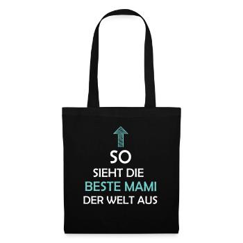 Beste Mami Mami Geschenkidee - Stoffbeutel - Schwarz - Vorne