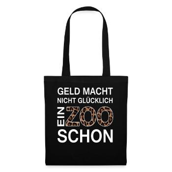 Zoo Spruch Tierpfleger Tierpark Geschenk Lustig - Stoffbeutel - Schwarz - Vorne