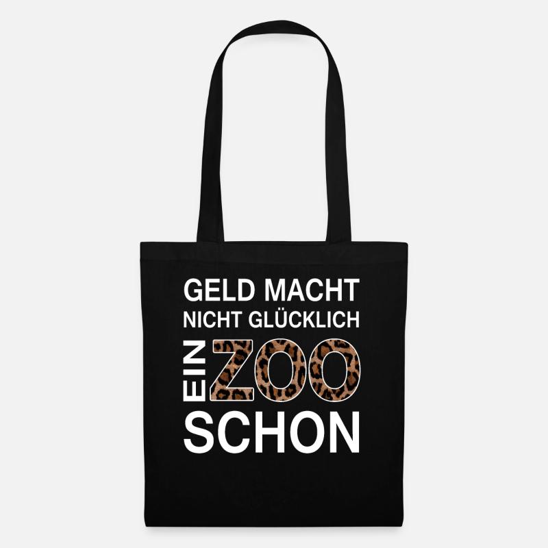 Zoo Spruch Tierpfleger Tierpark Geschenk Lustig - Stoffbeutel - Schwarz