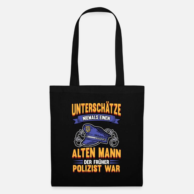 Lustig Polizei Cop Polizist Beruf Spruch Geschenk - Stoffbeutel - Schwarz