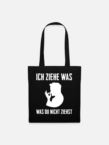 Ich ziehe was was du nicht ziehst Schnupfer - Stoffbeutel - Schwarz