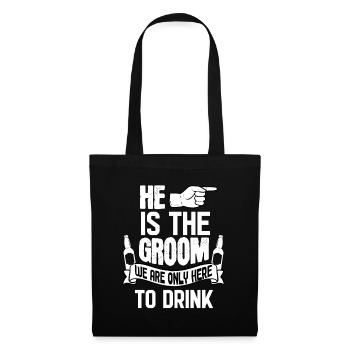 OnlyHere To Drink - For Bachelor Party - Stoffbeutel - Schwarz - Vorne