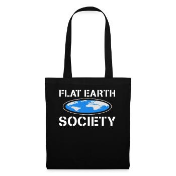 Flat Earth Society - Stoffbeutel - Schwarz - Vorne