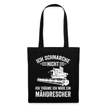 Mähdrescher Acker Landwirt Bauer Traktor Agrar - Stoffbeutel - Schwarz - Vorne