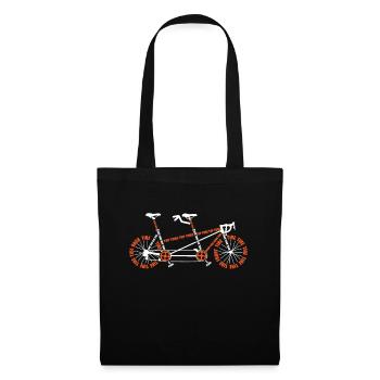 Tandem bike cyclist couple anatomy gift - Tote Bag - black - Front