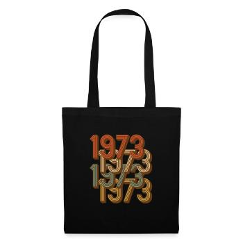 1973 Jahrgang Vintage Retro - Stoffbeutel - Schwarz - Vorne