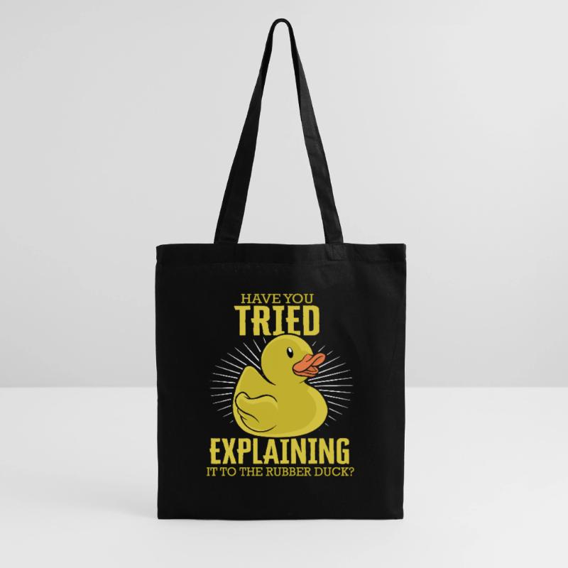 Explaining To Rubber Duck Programmierer Debugging Stoffbeutel