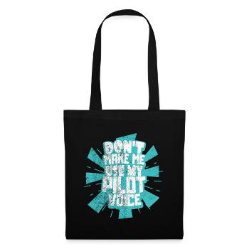 pilote - Sac en tissu - noir - Devant