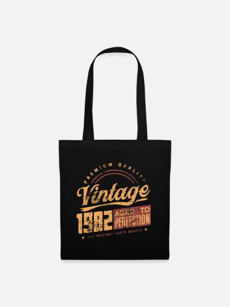 Anniversaire né en 1982 - Sac en tissu - noir