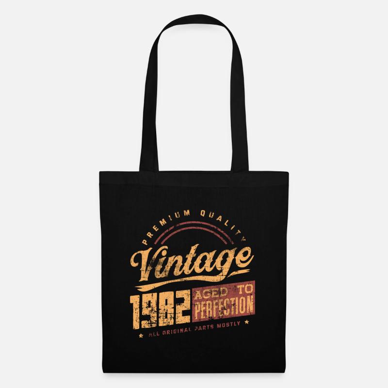 Geburtstag Jahrgang 1982 - Stoffbeutel - Schwarz