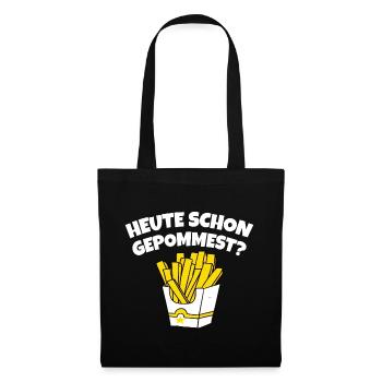 POMMES GESCHENK LUSTIGER SPRUCH POMMES FRITES - Stoffbeutel - Schwarz - Vorne