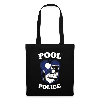 Piscine extérieure Police sauveteur sauveteur piscine extérieure - Sac en tissu - noir - Devant