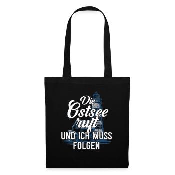 Die Ostsee ruft - Stoffbeutel - Schwarz - Vorne