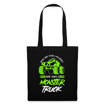 Ich habe einen Monster Truck - Stoffbeutel - Schwarz - Vorne