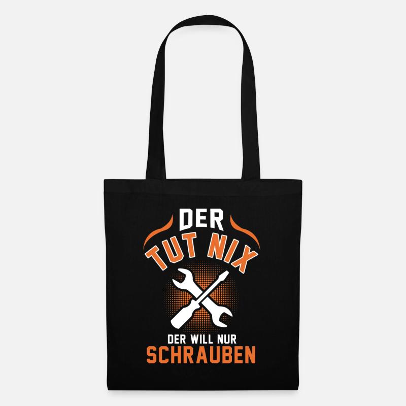 Schrauber Werkstatt Mechaniker Mechatroniker - Stoffbeutel - Schwarz