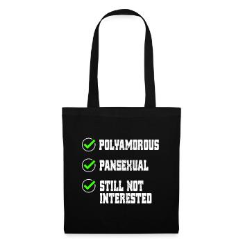 Polyamorous Pansexual Checkliste LGBTQ Polyamorie - Stoffbeutel - Schwarz - Vorne