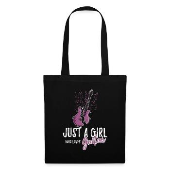 Just A Girl Who Loves Guitar Electric Guitarist - Tote Bag - black - Front
